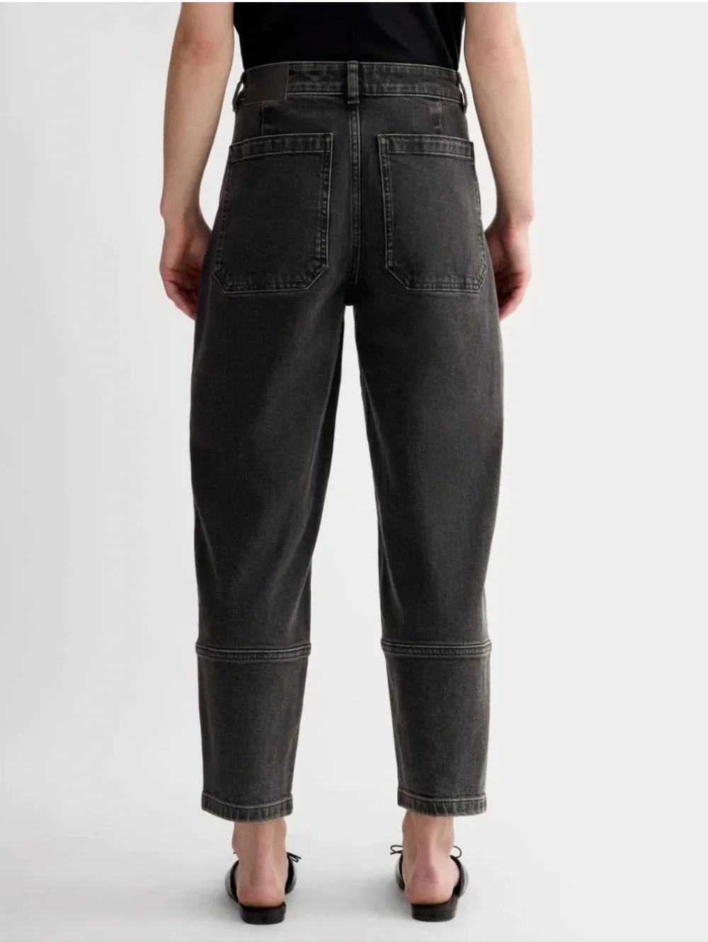 Everlane Utility Barrel Jeans Organic Cotton, Women's, Washed Black size 27. - Picture 7 of 16